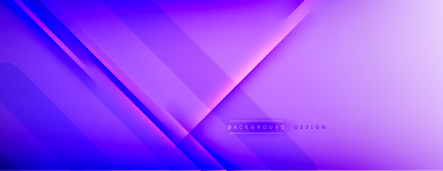 Abstract background - lines composition created with lights and shadows. Technology or business digital template. Trendy simple fluid color gradient abstract background with dynamic