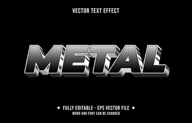 Editable text effect gradient black and silver metallic style © nawaittgraph