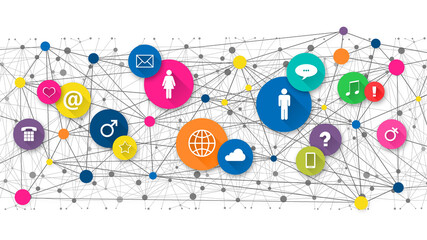 Fototapeta premium Social media icons, internet web. Isolated on a white background. Social media concept. Business.