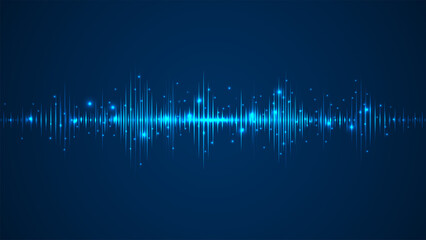 Sound wave. Voice digital waveform background
