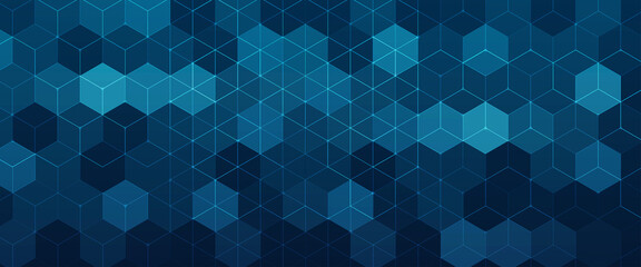 Abstract cube hexagon shape pattern background