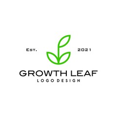 A thin, slightly classic and clean logo about leaves and growth.
EPS 10, Vector.