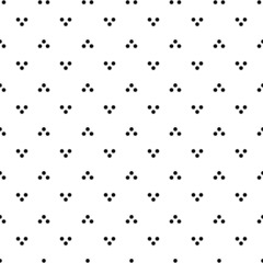 Seamless symmetric pattern with little circles and dots on white. Decorative wallpaper, good for printing.