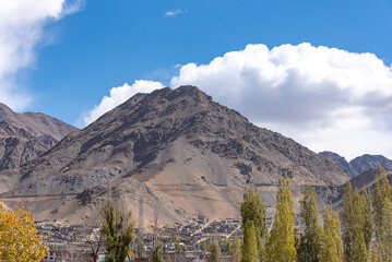 Fototapeta premium Leh city is a town in the Leh district of the Indian state of Jammu and Kashmir. It was the capital of the Himalayan kingdom of Ladakh.