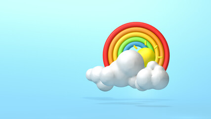 Rainbow 3D rendering image