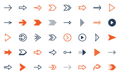 set of arrow design, button, next, play, fast