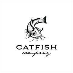 Catfish logo with elegant and classic design style