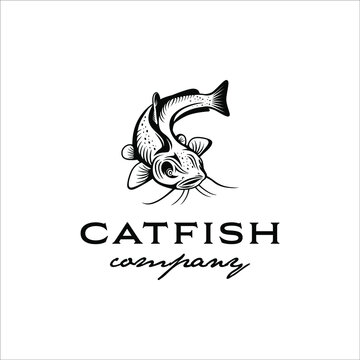 Elegant Bold Catfish Logo Stock Vector (Royalty Free) 1653153802