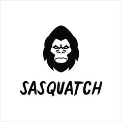 Sasquatch face logo with masculine design style