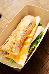 Ham and Cheese Vegetable Sandwich