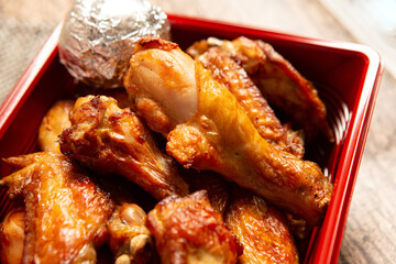 Grilled Chicken in a Packaging Container 