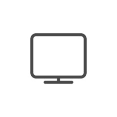 TV icon isolated on white background. Monitor symbol modern, simple, vector, icon for website design, mobile app, ui. Vector Illustration