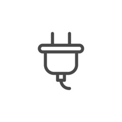 Electric plug icon isolated on white background. Plug symbol modern, simple, vector, icon for website design, mobile app, ui. Vector Illustration