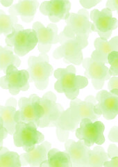 グリーンの花の水彩イラストの壁紙