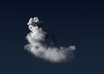one big night cloud . nature 3D illustration