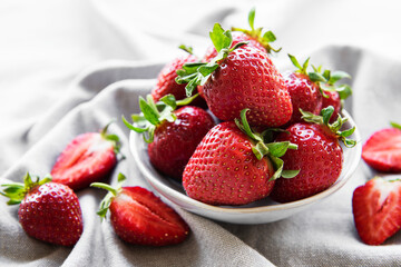 Fresh ripe delicious strawberries