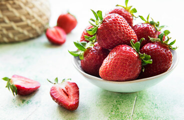 Fresh ripe delicious strawberries