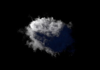 alone night grey cloud on black isolated. creative nature 3D rendering