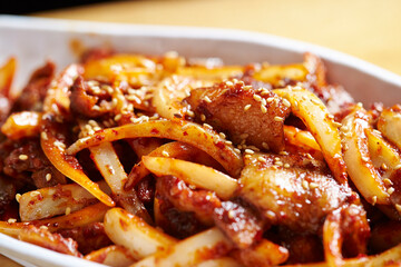 Korean spicy stir fried pork 