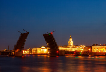 Fototapeta na wymiar View of St. Petersburg in white nights