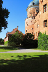 Fototapeta na wymiar Exterior view of the 16 th century Gripsholm castle located in the Swedish province of Sodermanland.