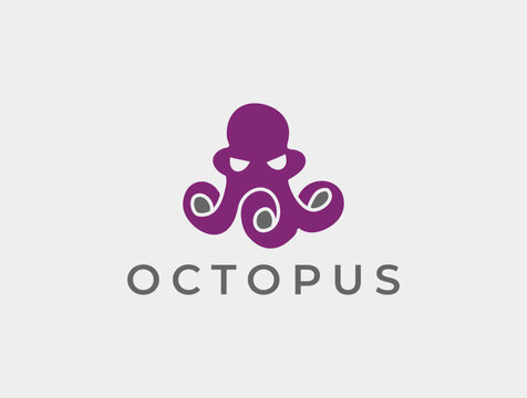 Octopus Logo Design Unique minimalist Octopus logo concept, suitable for the entertainment industry, online shops, sports, you can also use for humans.
