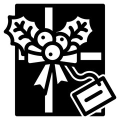 gift box glyph icon