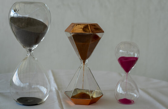 three hourglasses