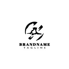 baby tiger cartoon logo icon design template vector illustration