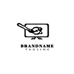 brush and board for drawing or paint logo template icon design vector illustration