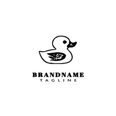 Fototapeta premium cute animal duck logo template icon vector illustration