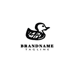 cute animal duck logo template icon vector