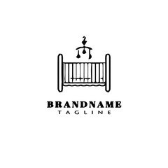 baby bed logo icon design template vector illustration