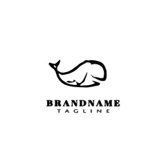 Fototapeta premium whale logo icon design template vector illustration