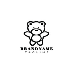 teddy bear logo icon design template vector illustration