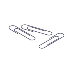 Isometric Paperclips Illustration