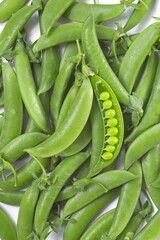 Green peas (String bean) with close up shot,Top view.