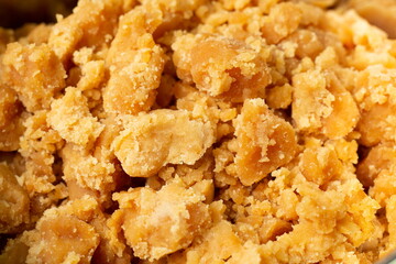 Coconut sugar with close up shot.