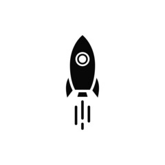 Rocket launching icon design illustration template