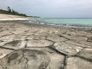 久米島の畳石（階段あり）