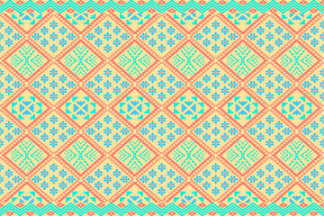 Geometric design. Ethnic pattern. Aztec art. Abstract background.ikat pattern.Ethnic geometric pattern.Design for fabric,wallpaper,background,wall,tile,carpet,clothing,batik
