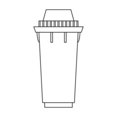 Replacement filter vector icon.Outline vector icon isolated on white background replacement filter.