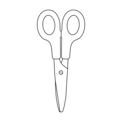 Scissor vector icon.Outline vector icon isolated on white background scissor.