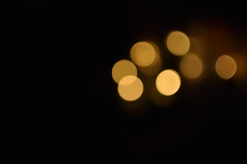 黄色の玉ボケ　光の背景