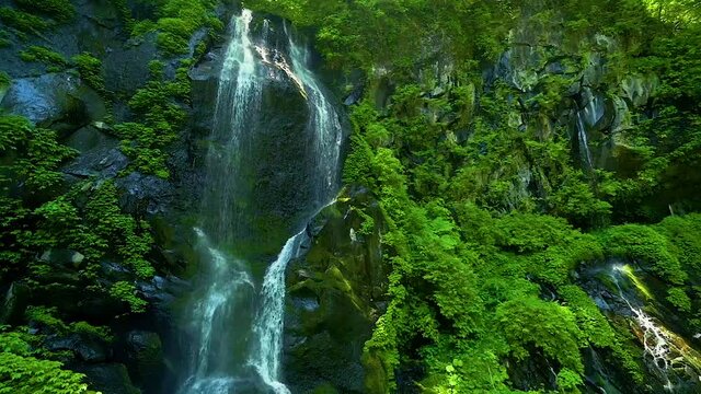 Urami waterfall in Nikko, backyard of World Heritage Site in Japan
