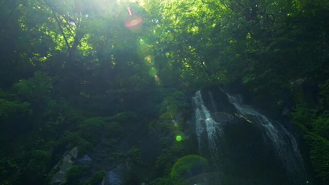 Urami waterfall in Nikko, backyard of World Heritage Site in Japan