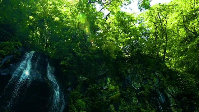 Urami waterfall in Nikko, backyard of World Heritage Site in Japan