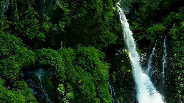 Urami waterfall in Nikko, backyard of World Heritage Site in Japan