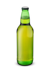 green bottle with beer