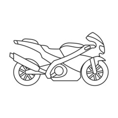 Fototapeta na wymiar Motorcycle vector icon.Outline vector icon isolated on white background motorcycle.
